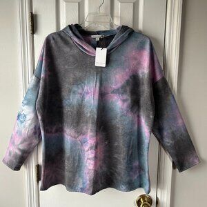 NWT Green Envelope Top Hoodie Sweatshirt Tie Dye Pink Gray Blue Plus Size 3X